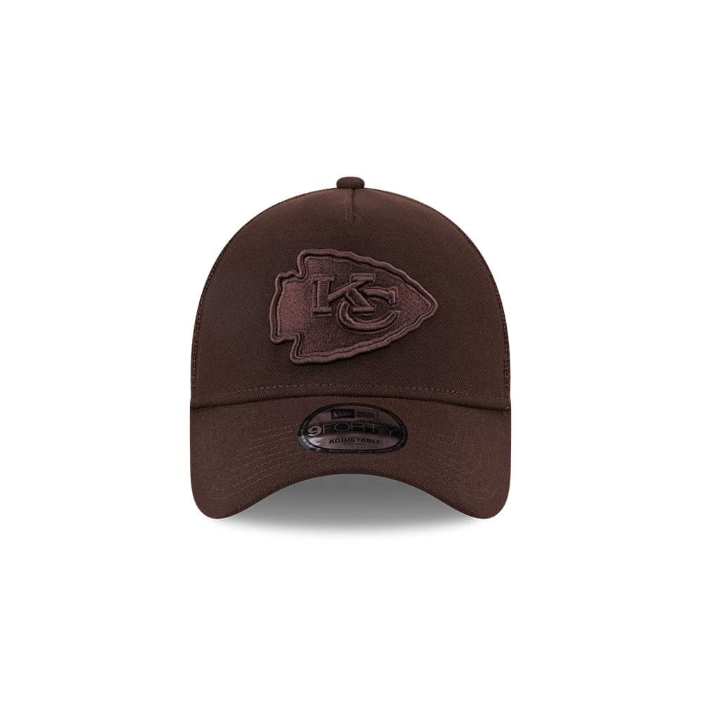 New Era Kansas City Cheifs 9Forty A-Frame Trucker Cap (Mocha)