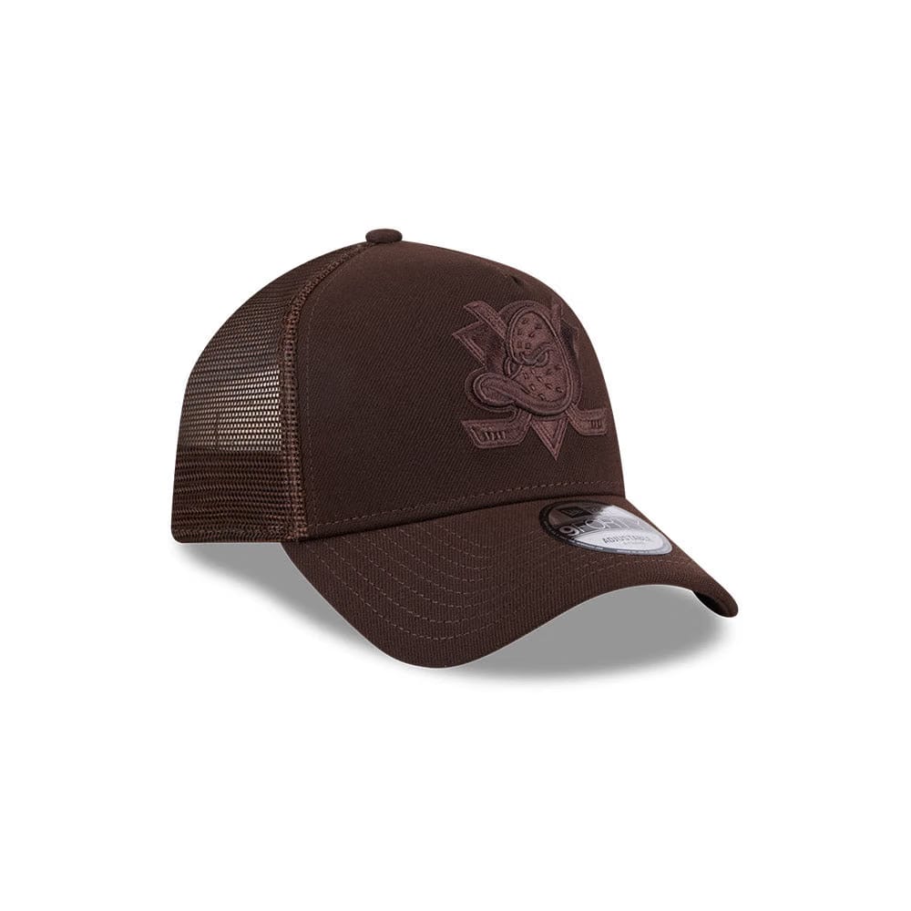 New Era Anaheim Ducks 9Forty A-Frame Trucker Cap (Mocha)