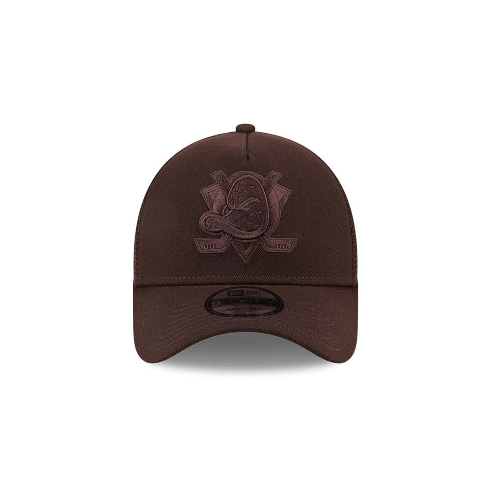 New Era Anaheim Ducks 9Forty A-Frame Trucker Cap (Mocha)
