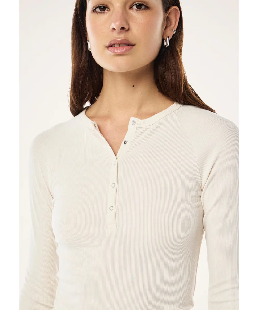 P.E Nation Prive Rib LS Tee (Whisper White)