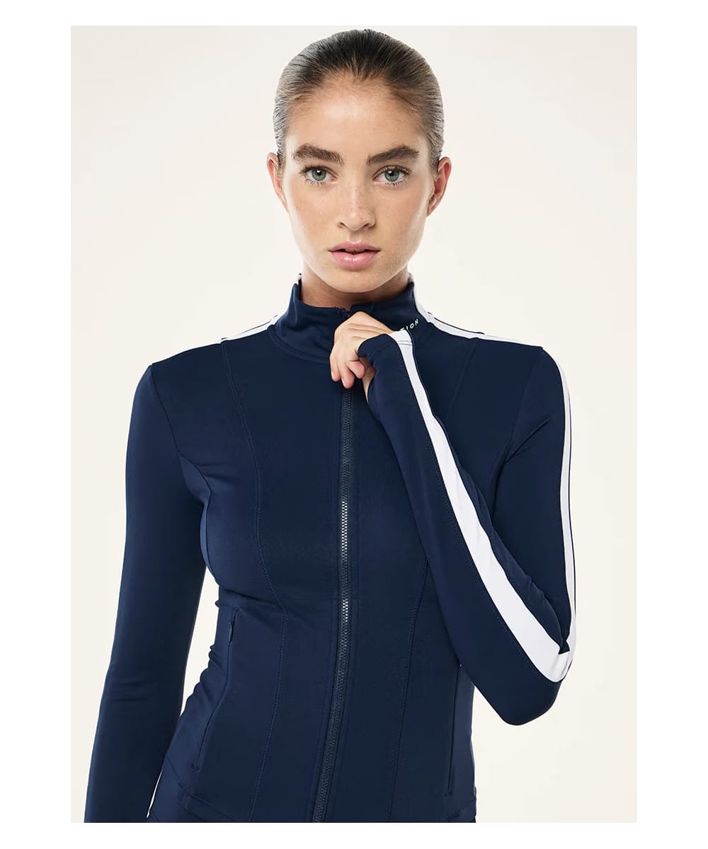 P.E Nation Highgate Zip Jacket (Dark Navy/ Optic White)