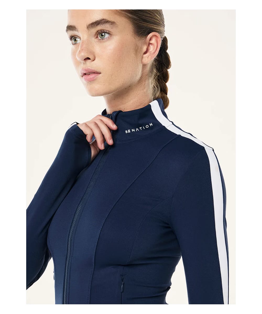 P.E Nation Highgate Zip Jacket (Dark Navy/ Optic White)