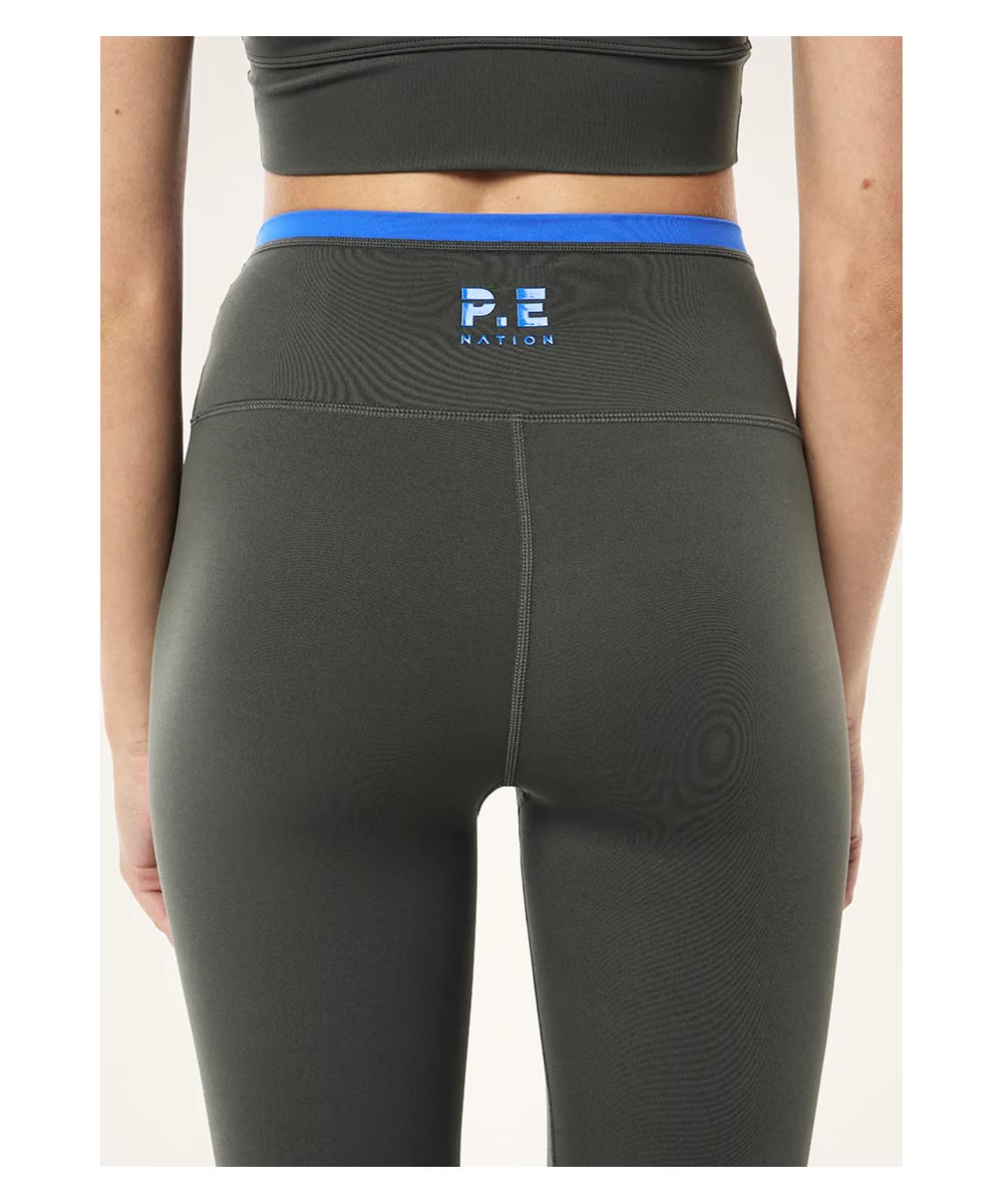 P.E Nation Vita F/L Leggings (Gunmetal / Royal Blue)