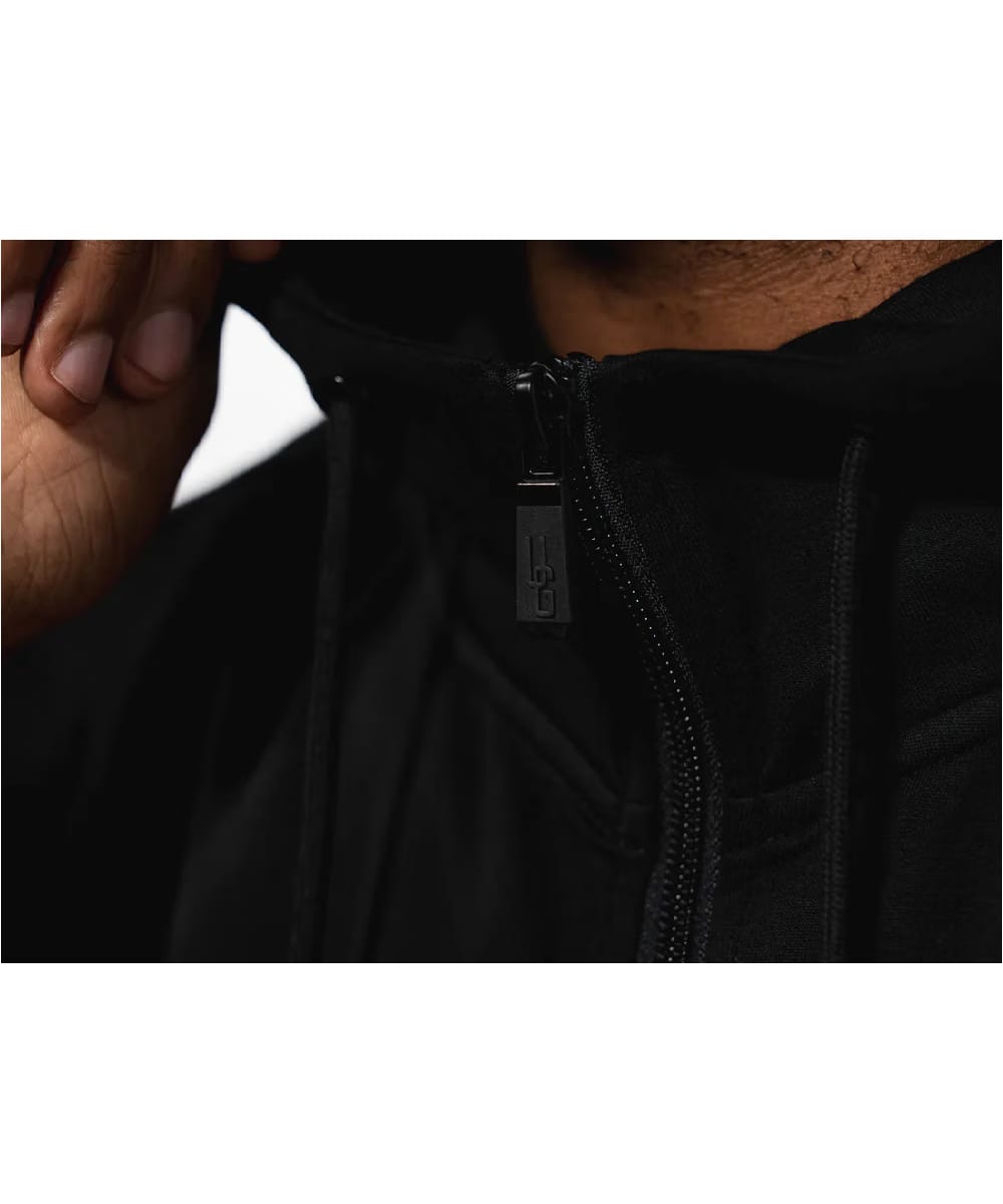 UNDRGROUND 3D Embroidered Zip Up Hoodie (Black)
