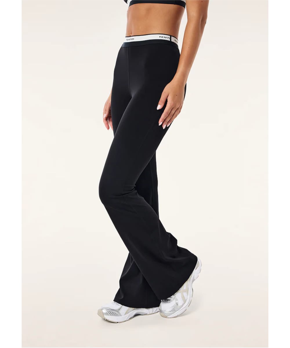 P.E Nation Avant Flare Legging (Black/Whisper White)