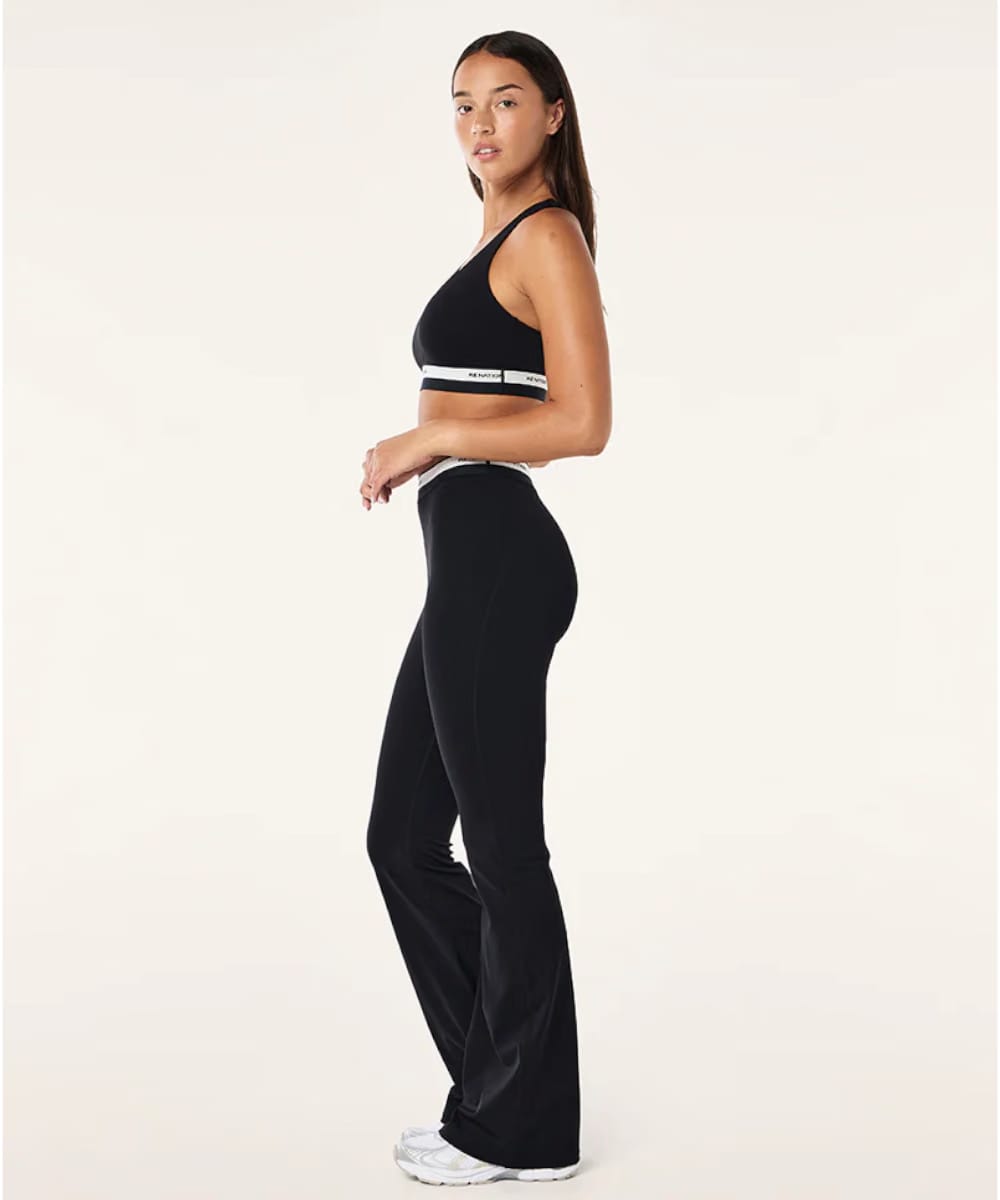 P.E Nation Avant Flare Legging (Black/Whisper White)