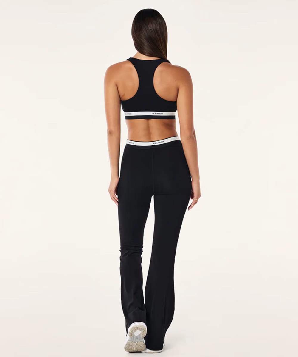 P.E Nation Avant Flare Legging (Black/Whisper White)