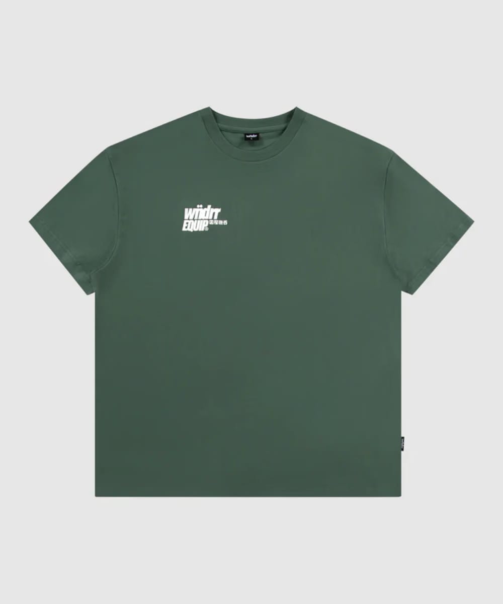 WNDRR Slant Box Fit Tee (Dark Green)