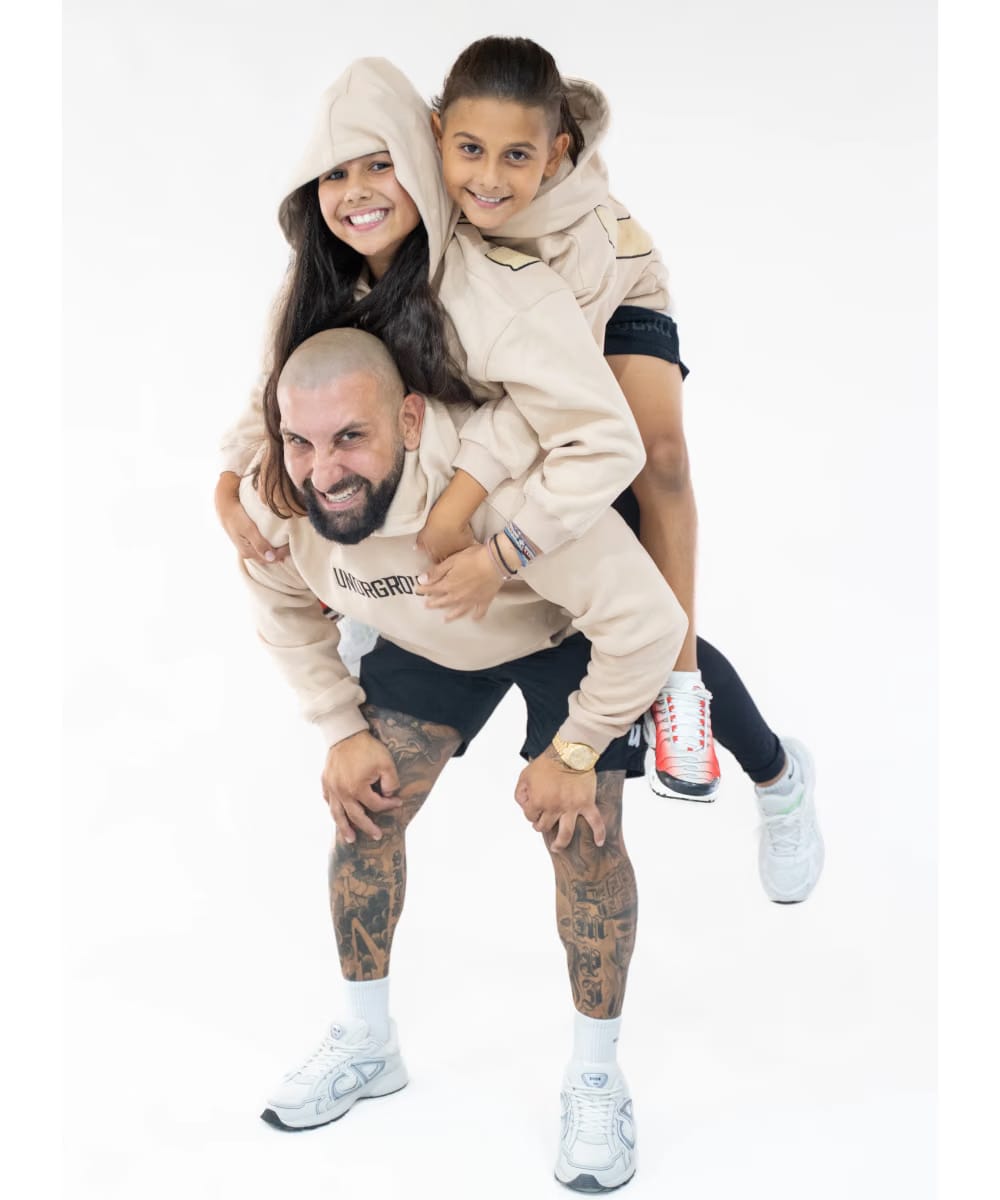 UNDRGROUND Kids “Moving In Silence” Hoodie (Tan/Black)