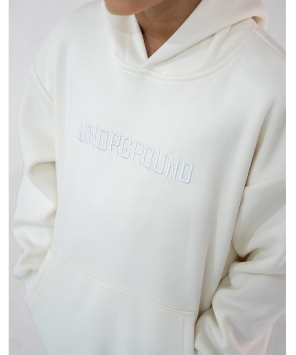 UNDRGROUND Kids “Moving In Silence” Hoodie (White/Cream)