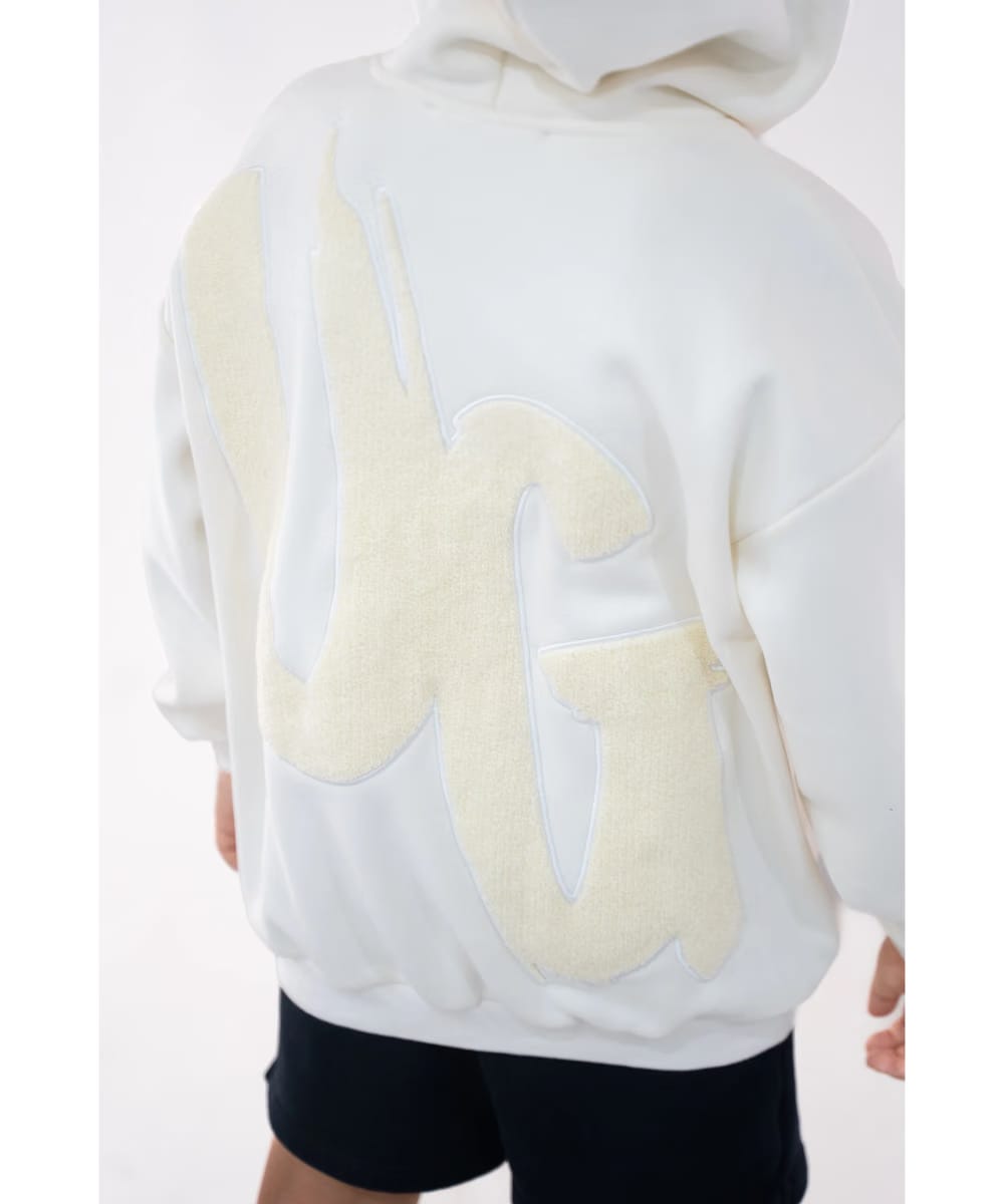 UNDRGROUND Kids “Moving In Silence” Hoodie (White/Cream)