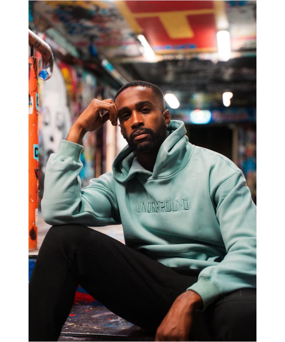 UNDRGROUND “Moving In Silence” Hoodie (Steel Blue)