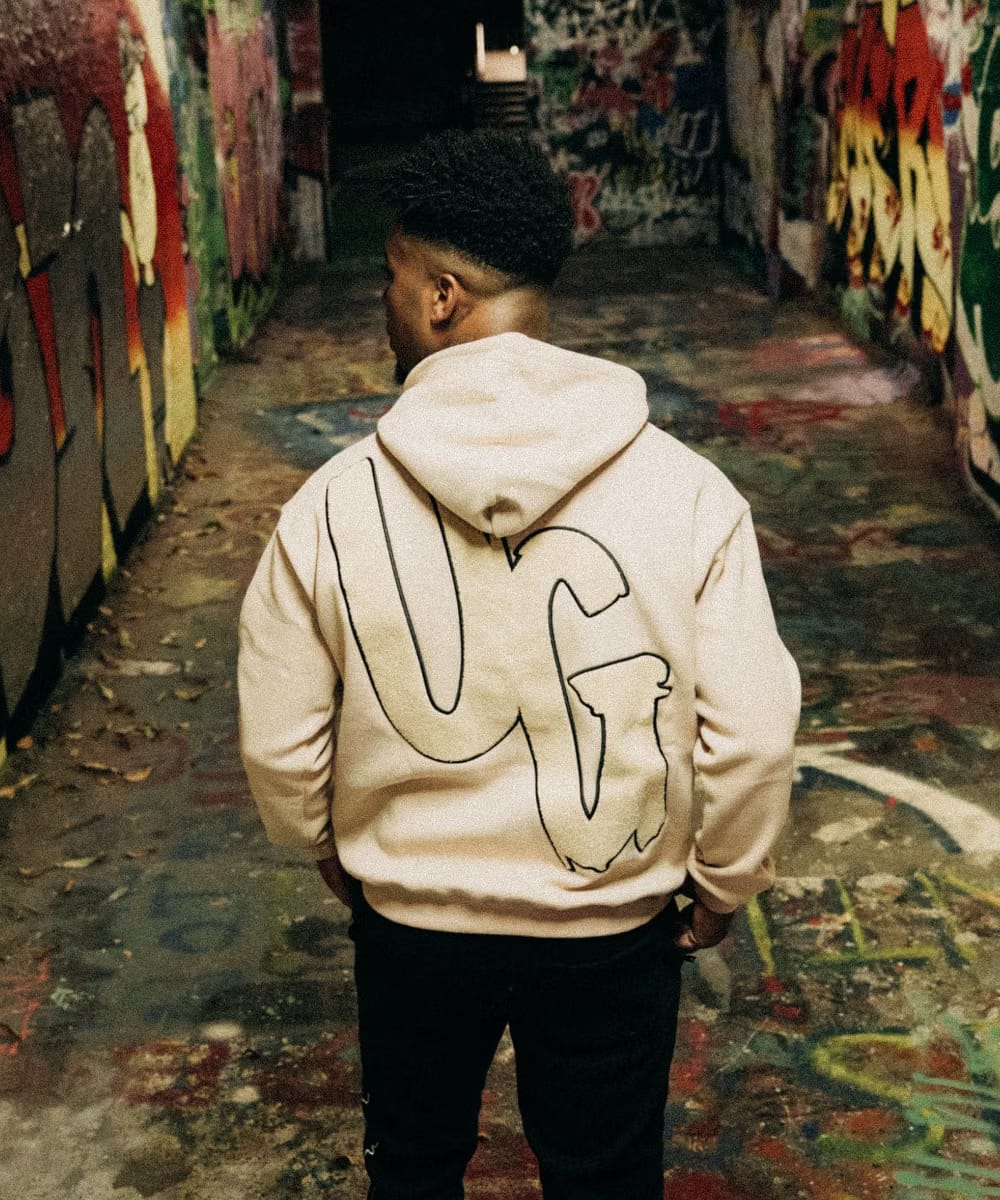 UNDRGROUND “Moving In Silence” Hoodie (Tan/Black)