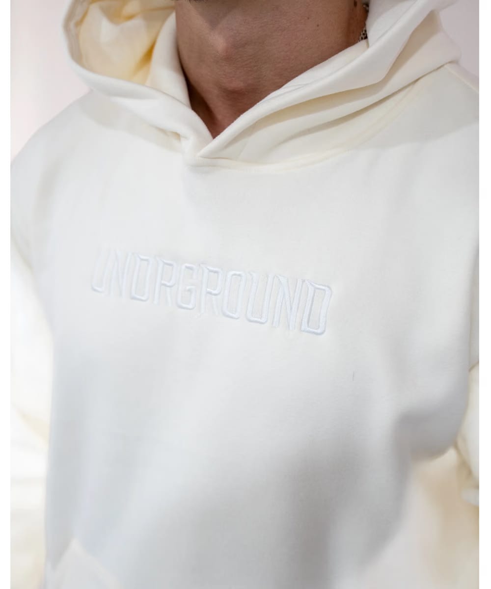 UNDRGROUND “Moving In Silence” Hoodie (Cream/Off White)