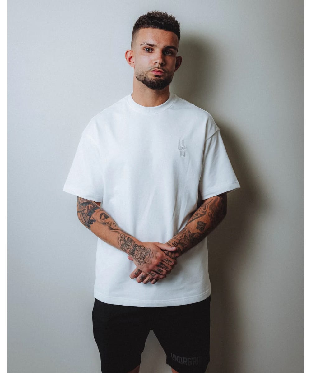 UNDRGROUND Relaxed Fit Tee (Embroidered White)