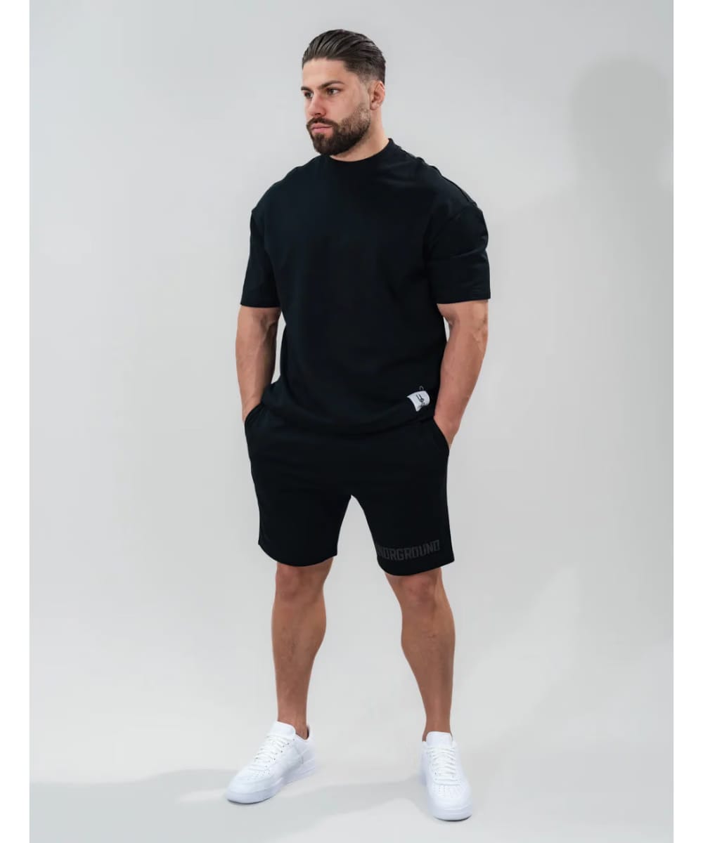 UNDRGROUND Relaxed Fit Shorts (Jet Black)