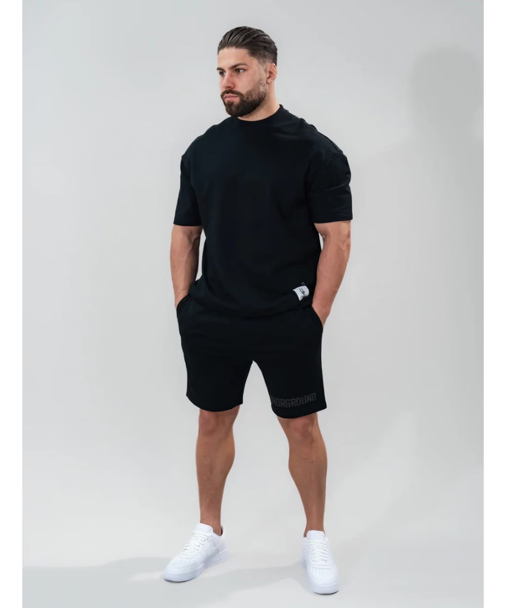 UNDRGROUND Relaxed Fit Shorts (Jet Black)