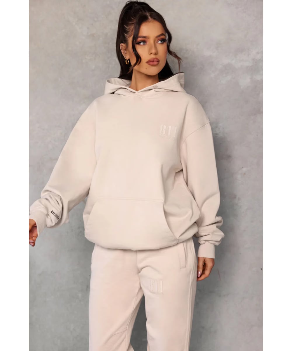 811 Originals Unisex Signature Logo Hoodie (Beige)