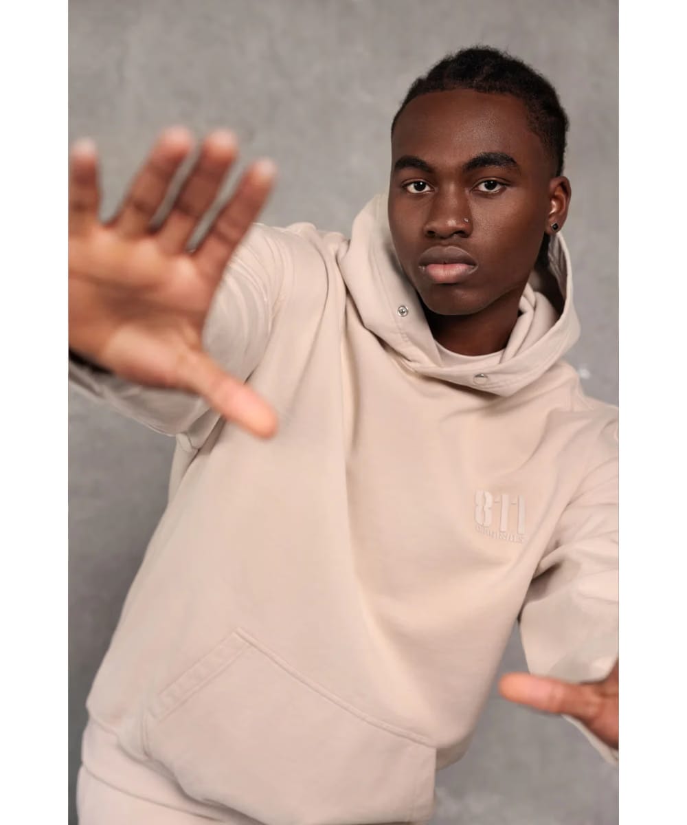 811 Originals Unisex Signature Logo Hoodie (Beige)