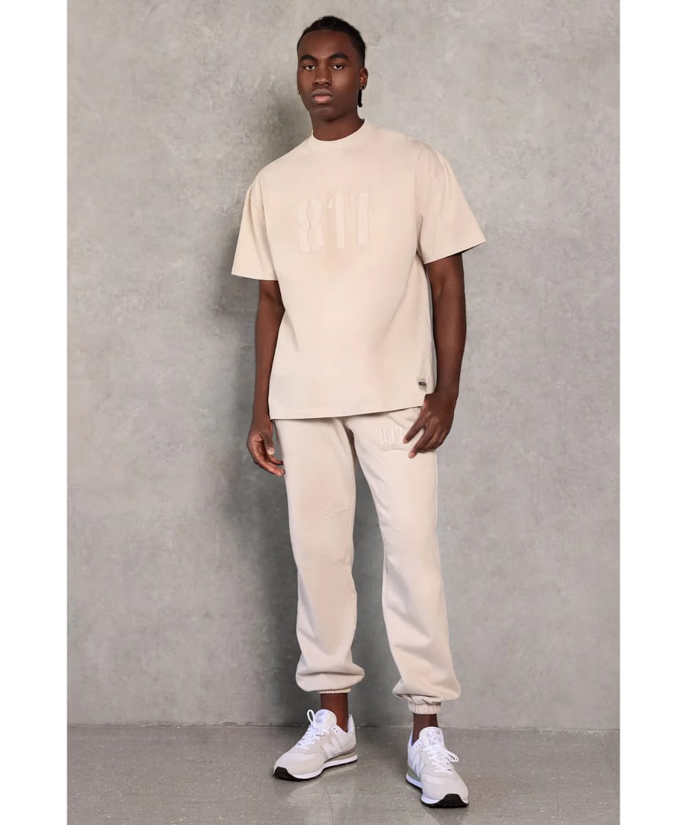 811 Originals Unisex Signature Big Logo Tee (Beige)