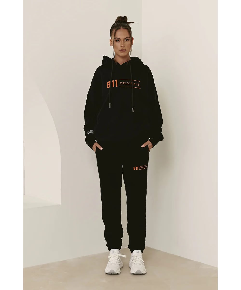 811 Originals Unisex Speed Hoodie (Black/Orange)