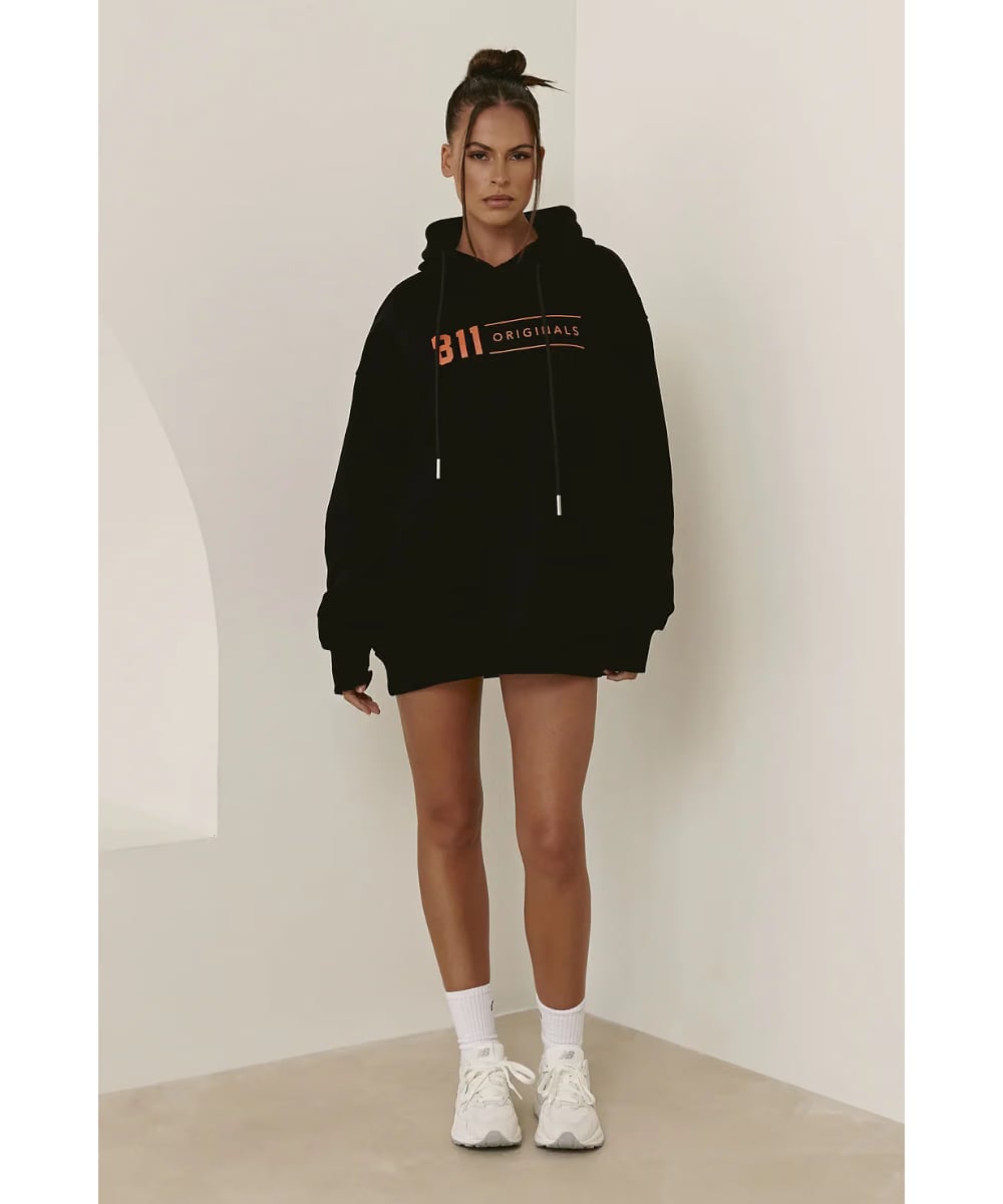 811 Originals Unisex Speed Hoodie (Black/Orange)