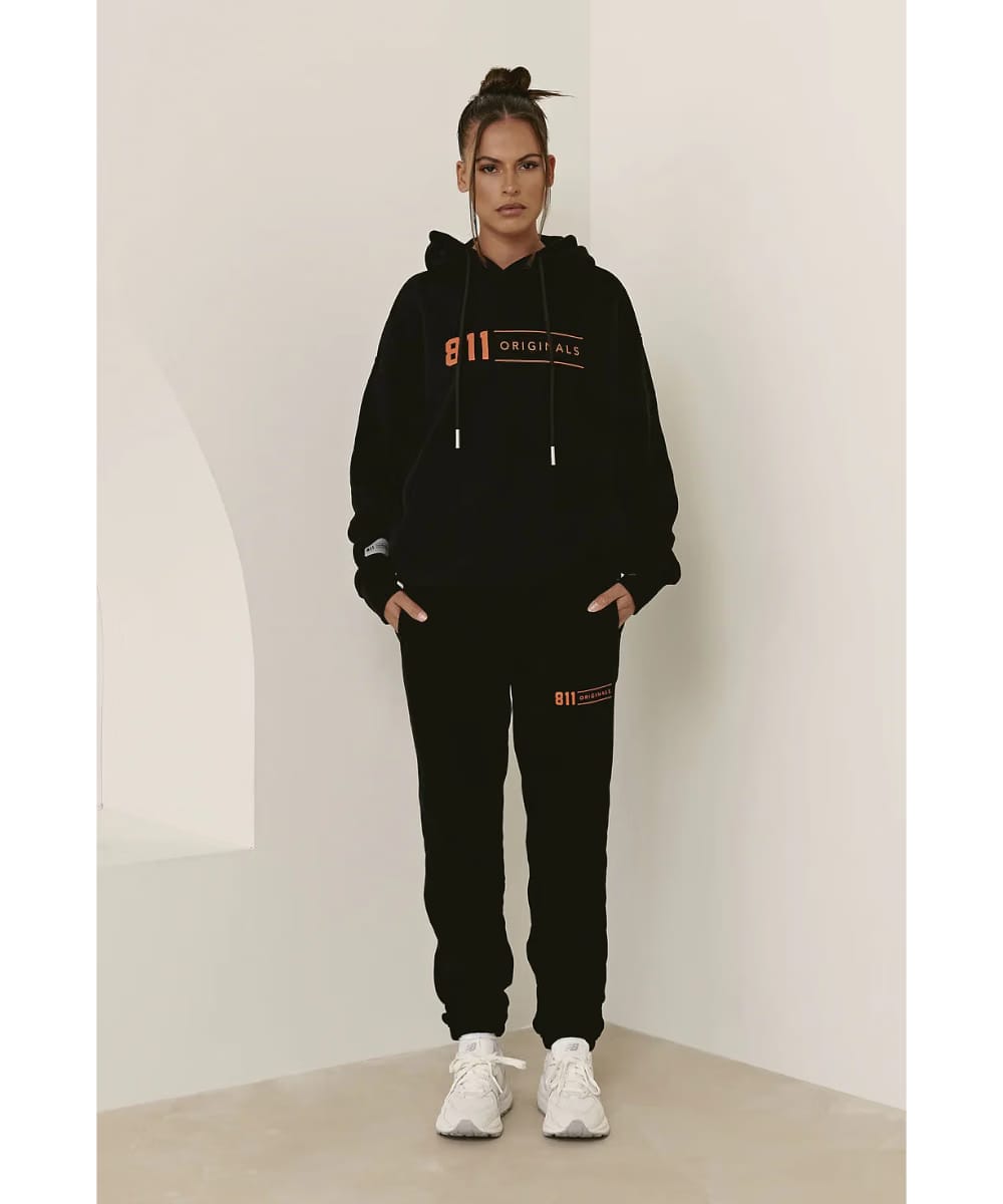 811 Originals Unisex Speed Sweatpants (Black/Orange)