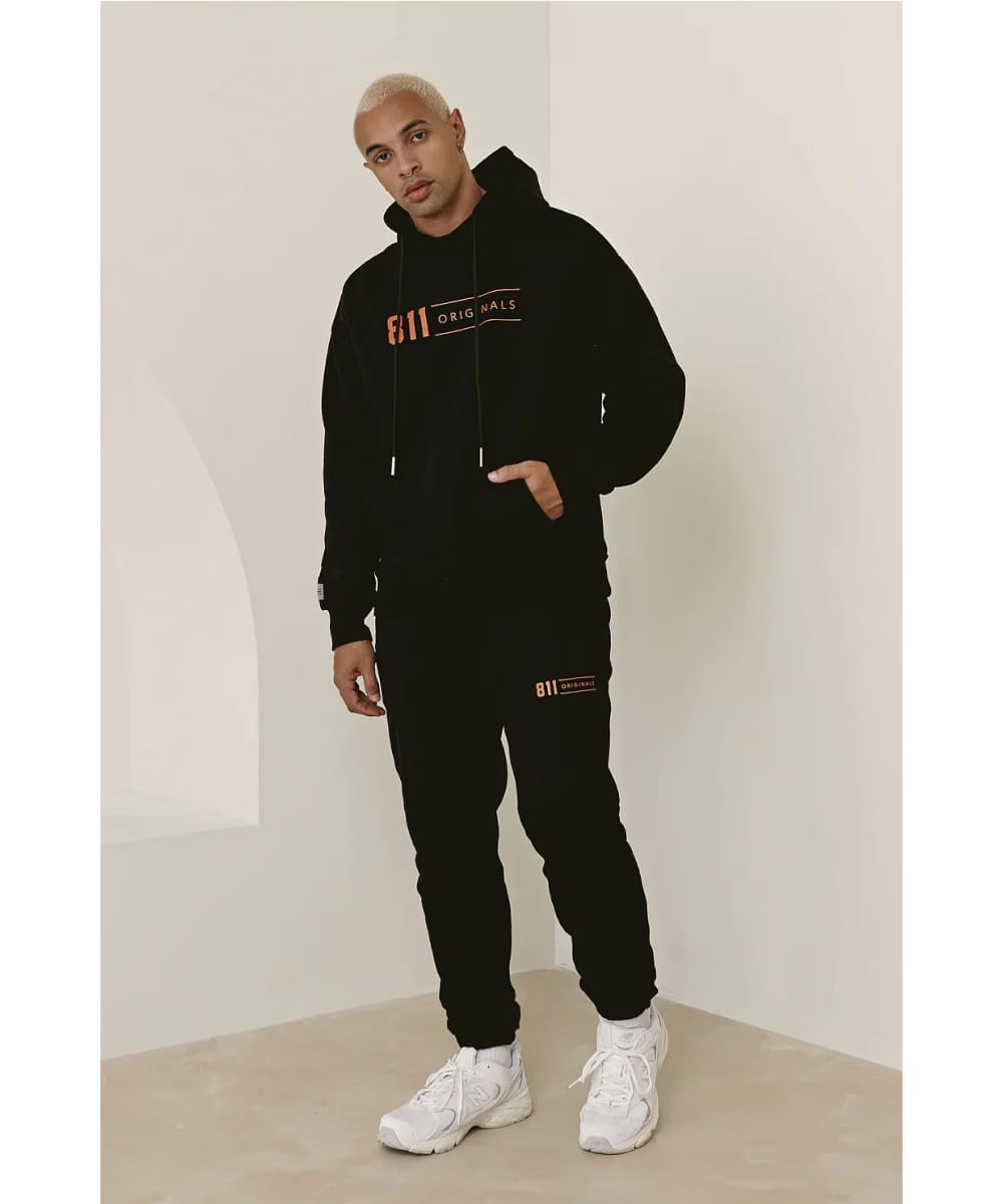 811 Originals Unisex Speed Sweatpants (Black/Orange)