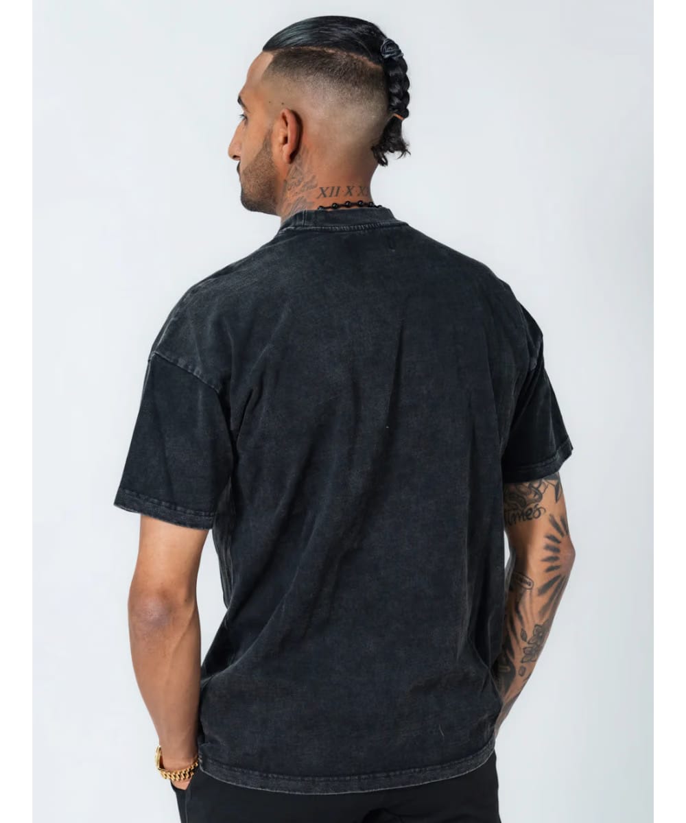 UNDRGROUND Wash Puff Print Tee (Black Acid)