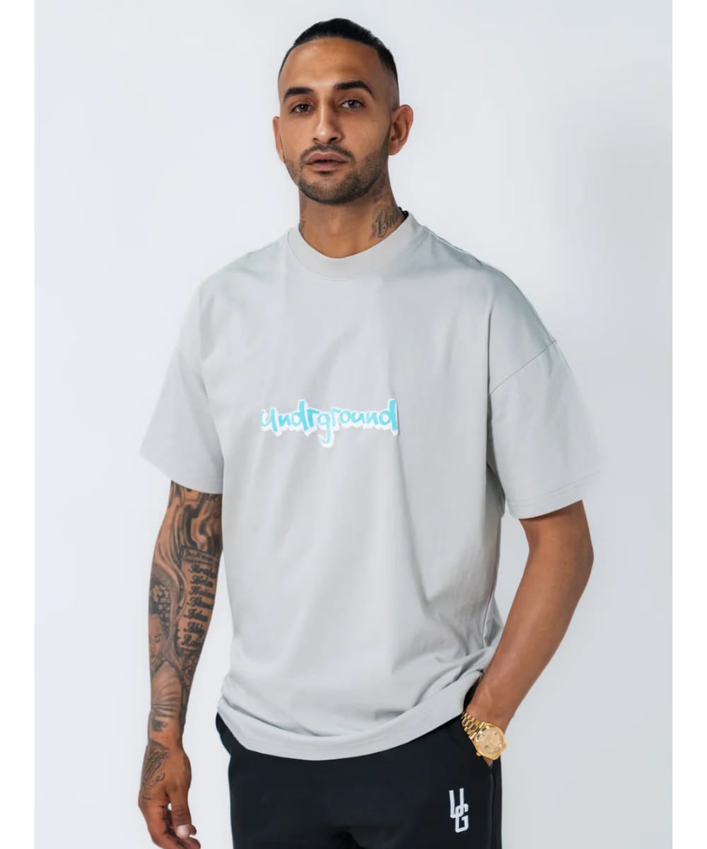 UNDRGROUND Puff Print Tee (Off Grey)