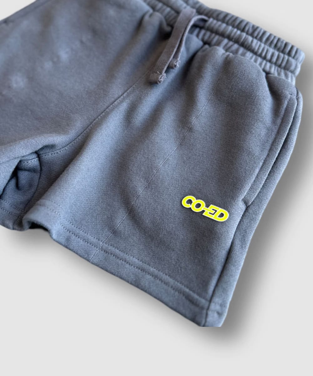 CO-ED Kids Track Shorts (Charcoal)