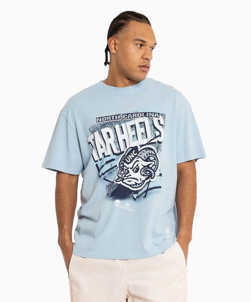 Mitchell & Ness University Of North Carolina Underscore Tee (Light Blue)