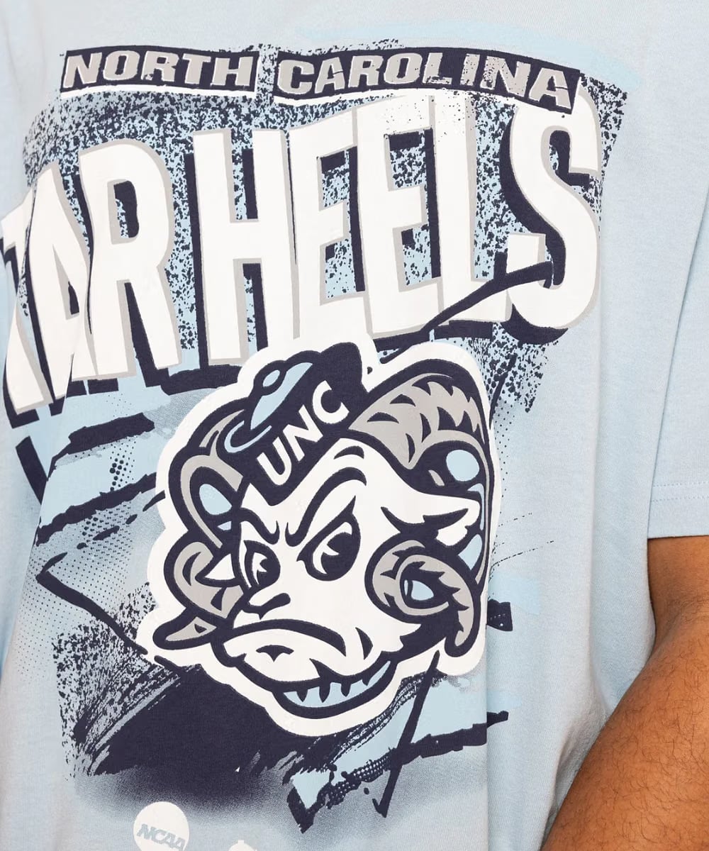 Mitchell & Ness University Of North Carolina Underscore Tee (Light Blue)