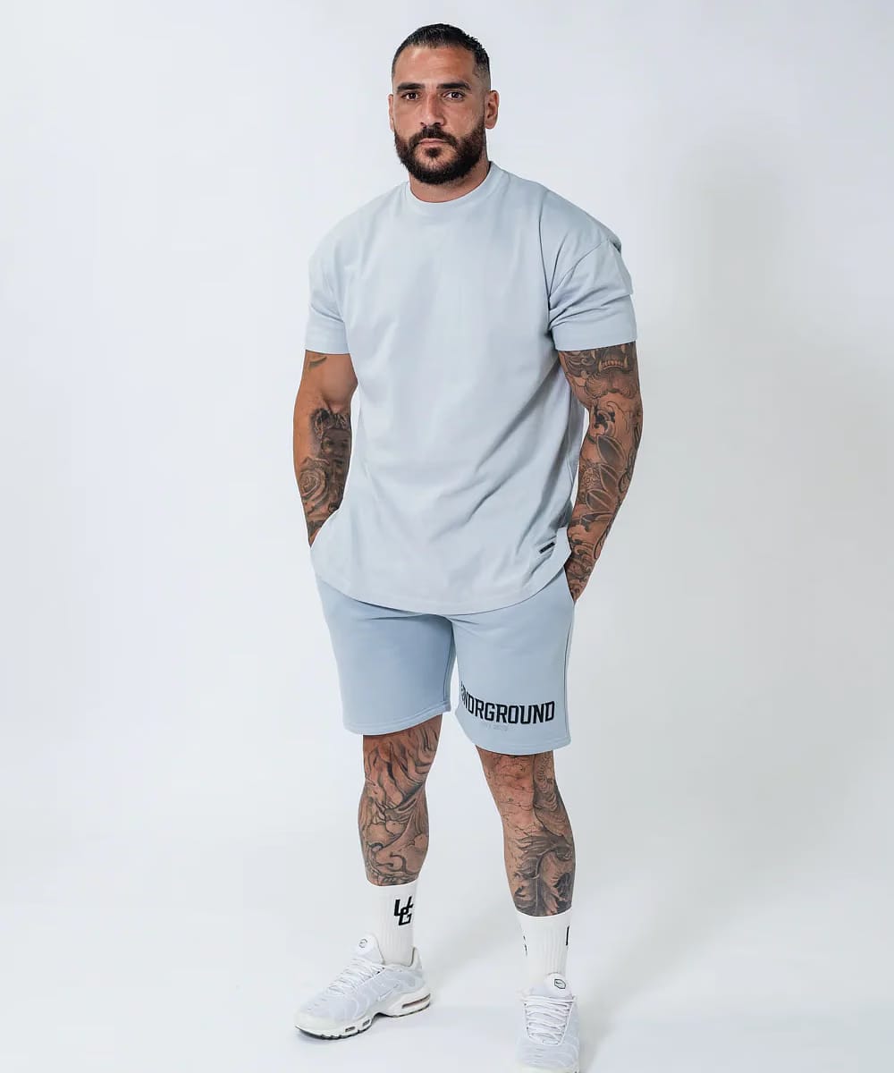 UNDRGROUND Double Print Cotton Shorts (Powder Blue)