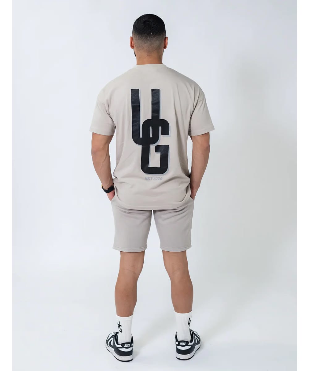 UNDRGROUND Double Print Cotton Shorts (Taupe)