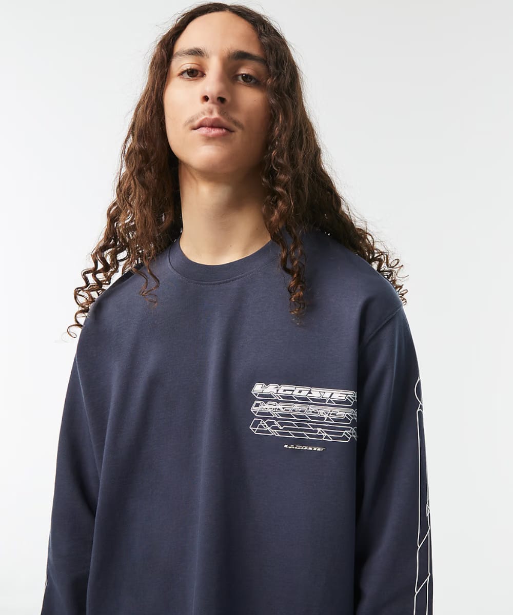 Lacoste Active Loose Fit LS Tee (Blue Night)