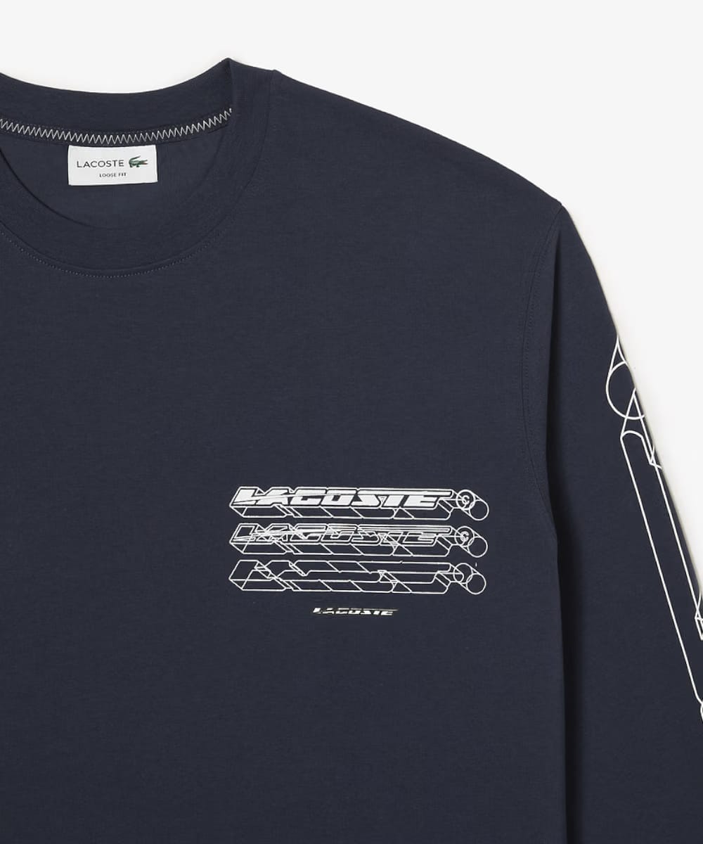 Lacoste Active Loose Fit LS Tee (Blue Night)