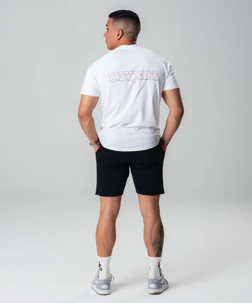 UNDRGROUND Curved Tee x 3D Print (White)