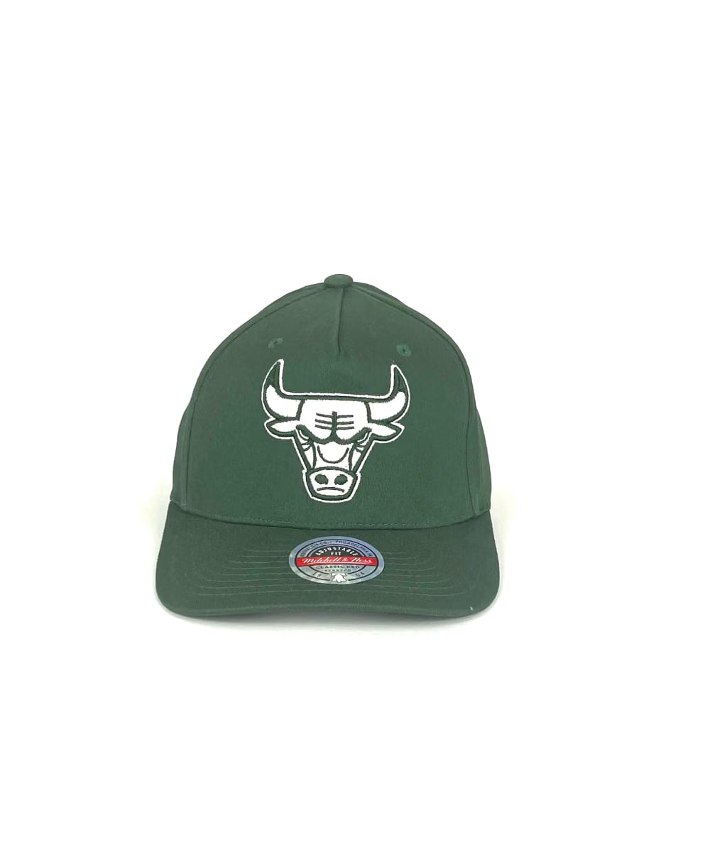 Mitchell & Ness Chicago Bulls Team Logo Snapback Hat by Mitchell & Ness (Olive)