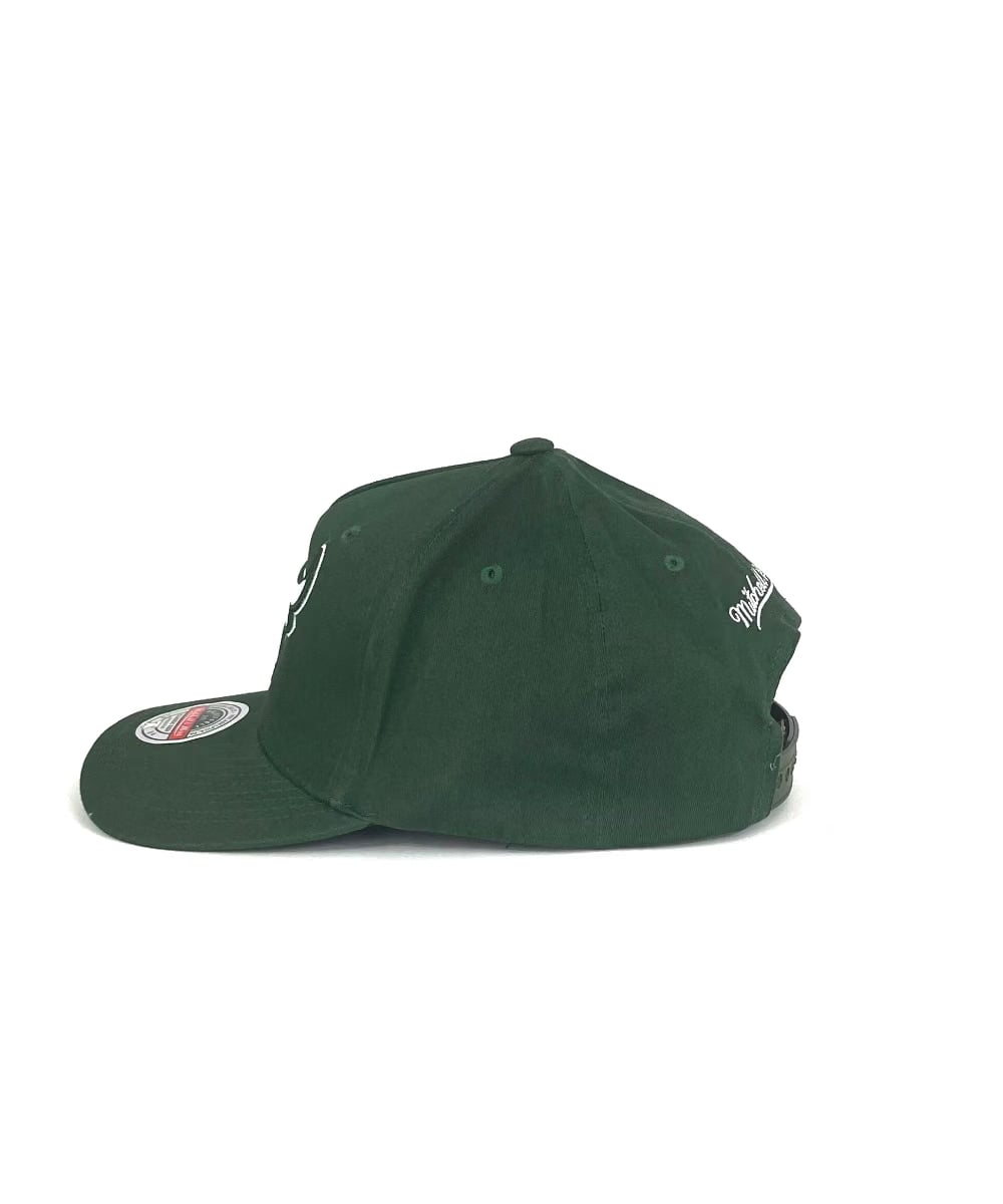 Mitchell & Ness Chicago Bulls Team Logo Snapback Hat by Mitchell & Ness (Olive)