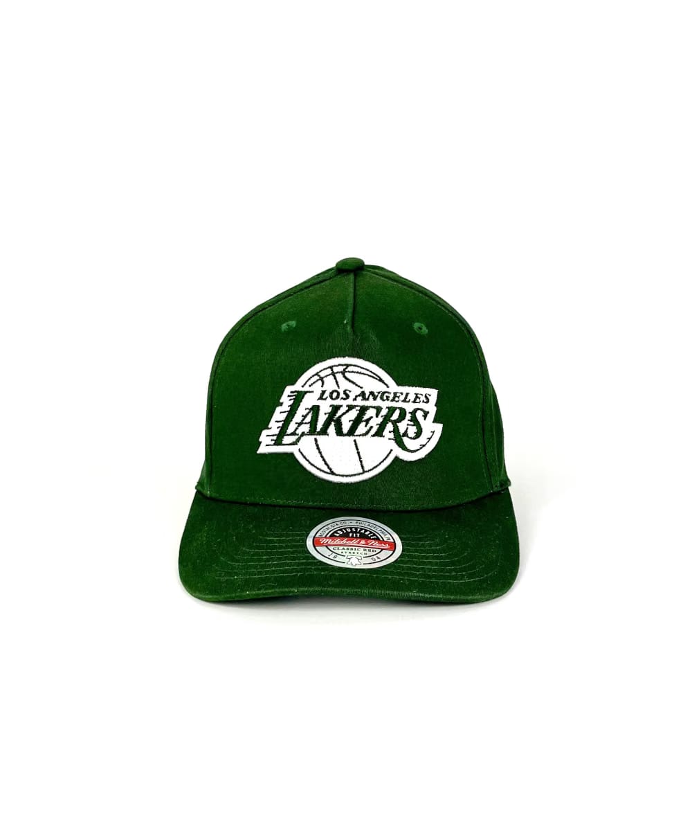 Mitchell & Ness LA Lakers Snapback Hat by Mitchell & Ness (Dark Green)