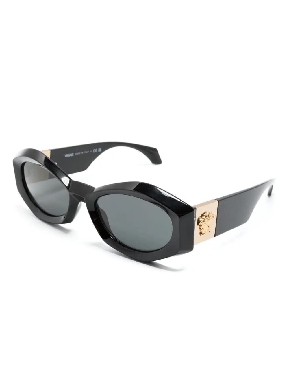 Medusa plaque irregular-frame sunglasses