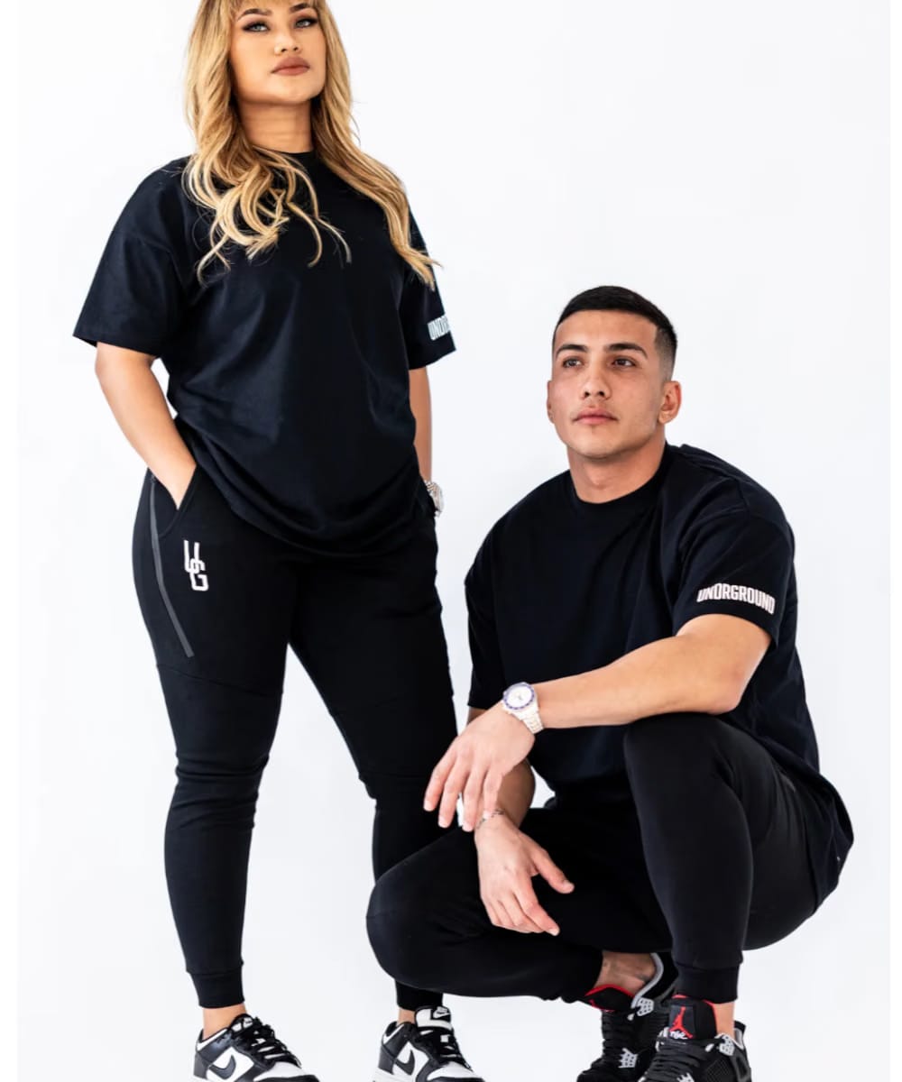 UNDRGROUND Essential Tapered Joggers (Black)