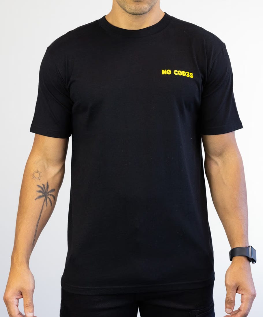 Sneakerhead Tee No Codes" (Black/Yellow)