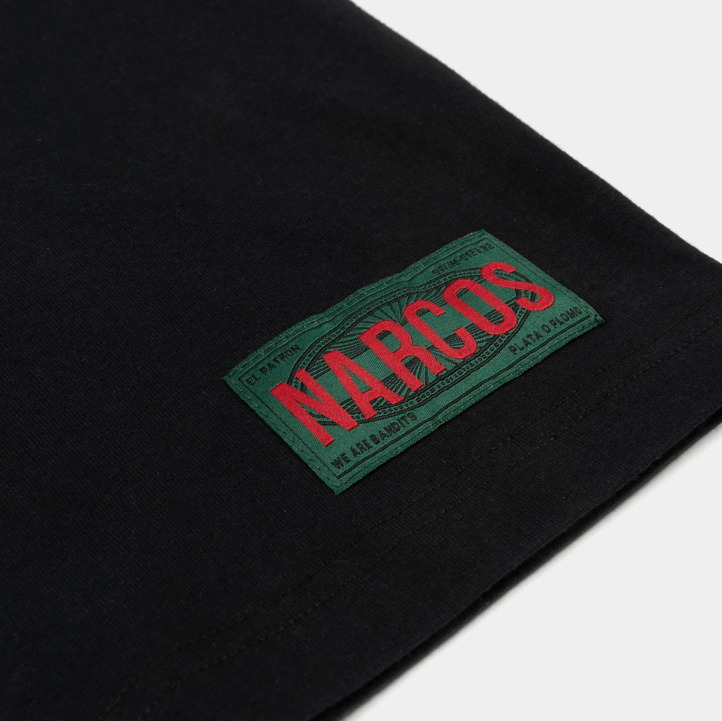 NARCOS X SP SP x Narcos El Patron Mens Short Sleeve Shirt (Black/Beige)