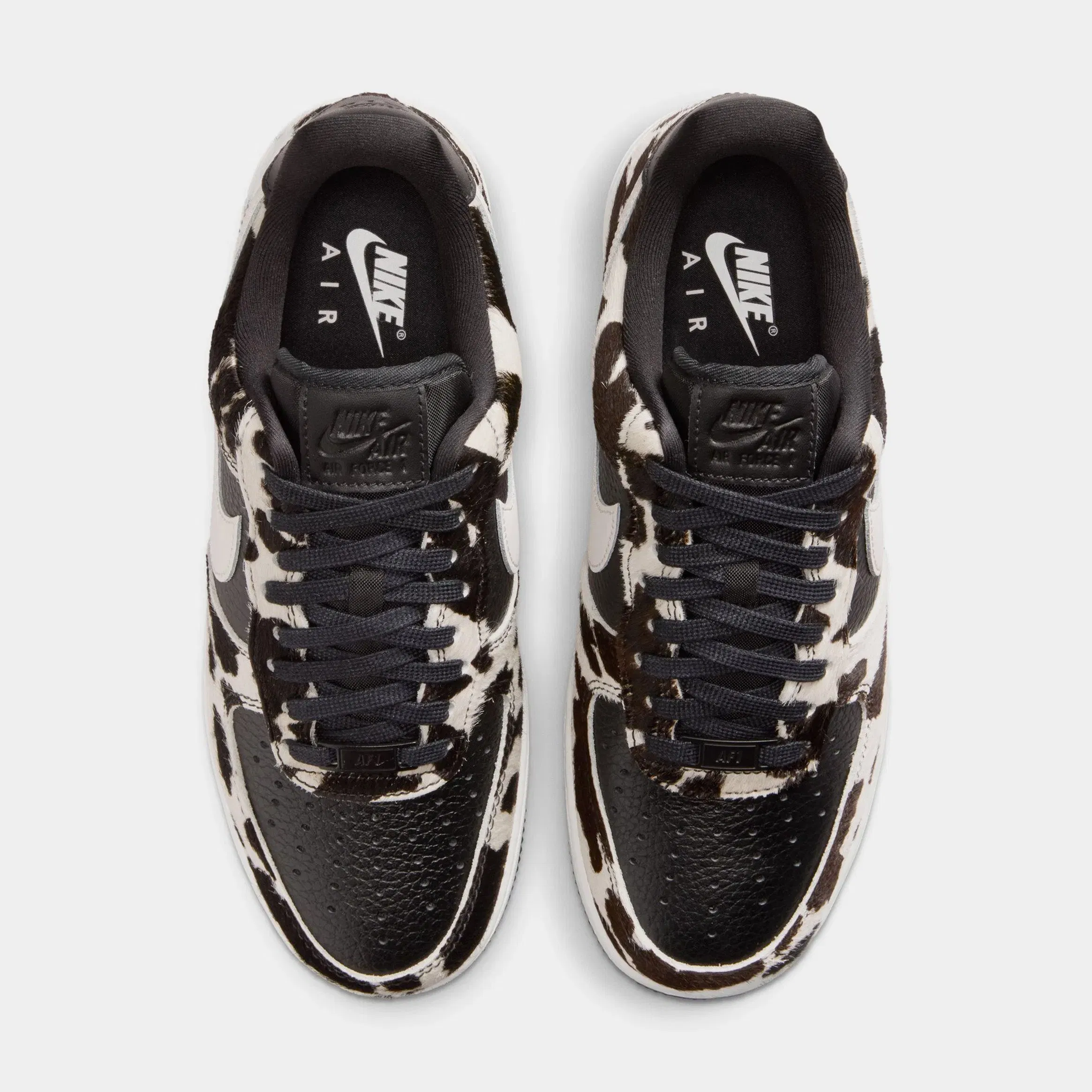 Nike Air Force 1 Low Cow Print Womens Lifestyle Shoes (Black/Phantom/Black)