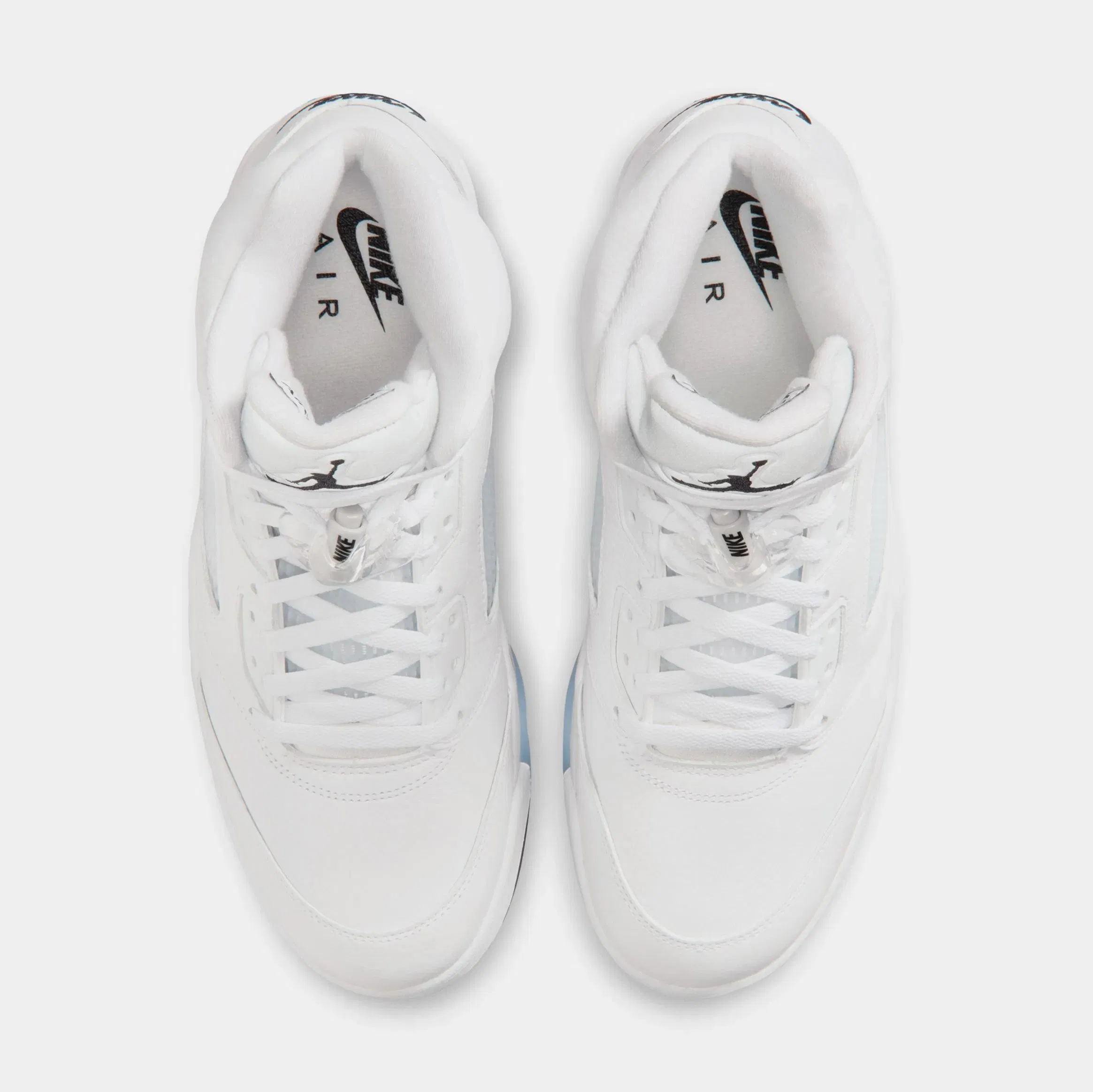Air Jordan 5 Retro OG White Metallic Mens Lifestyle Shoes (White/Metallic Silver/Black)