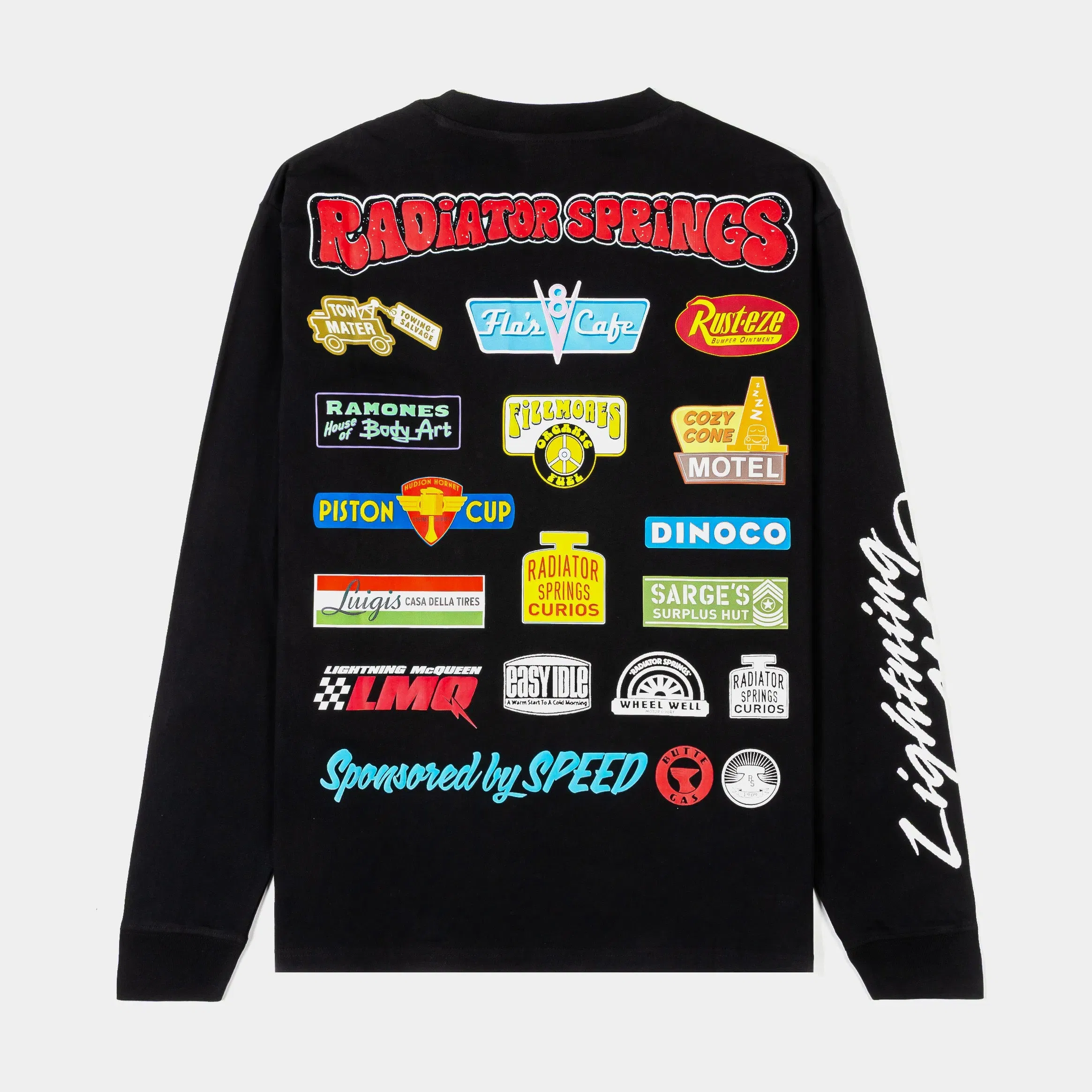 CARS X SP Disney Pixar Cars By Shoe Palace Long Sleeve Mens Shirt (Black/Red)