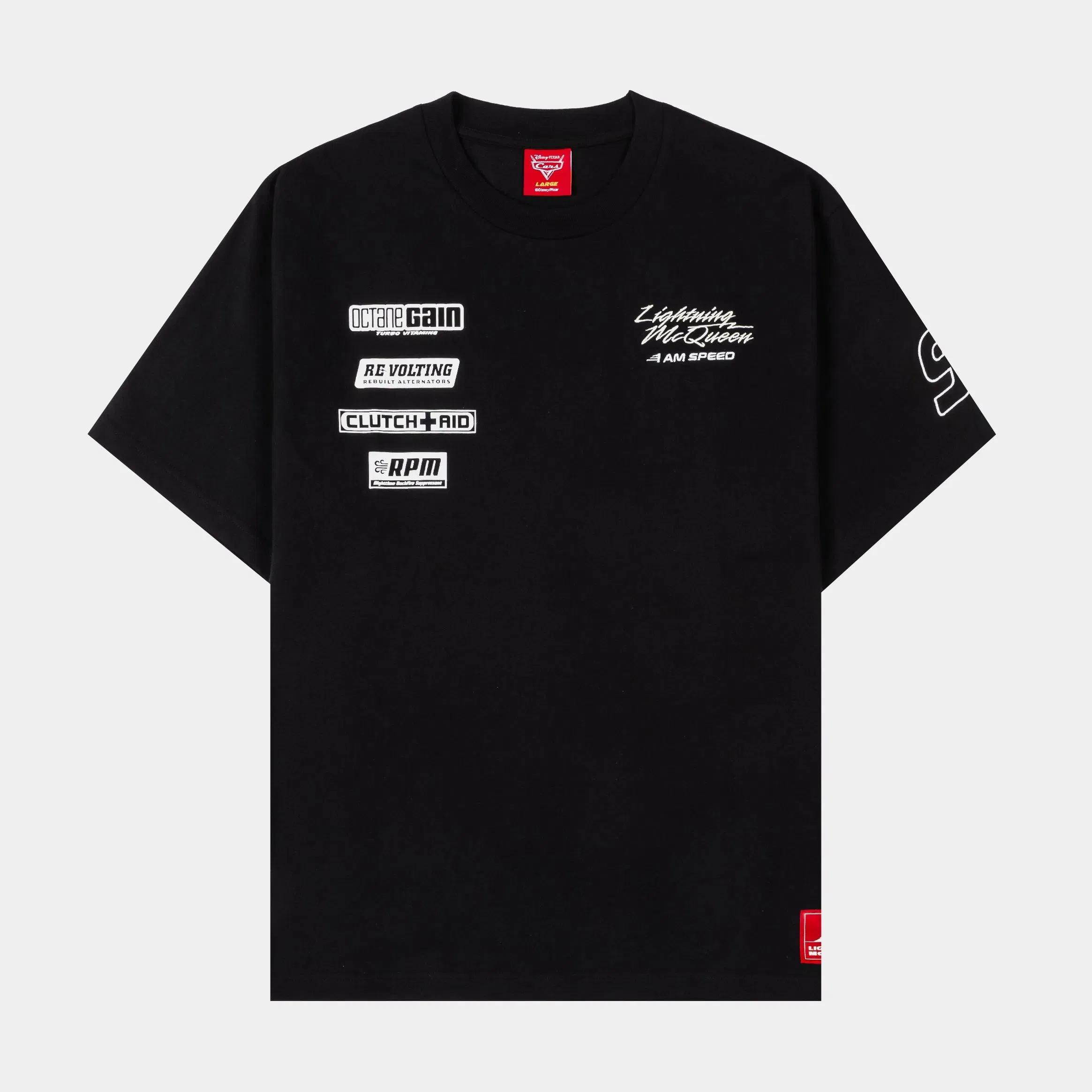CARS X SP Disney Pixar Cars By Shoe Palace I Am Speed Mens Short Sleeve Shirt (Black/White)