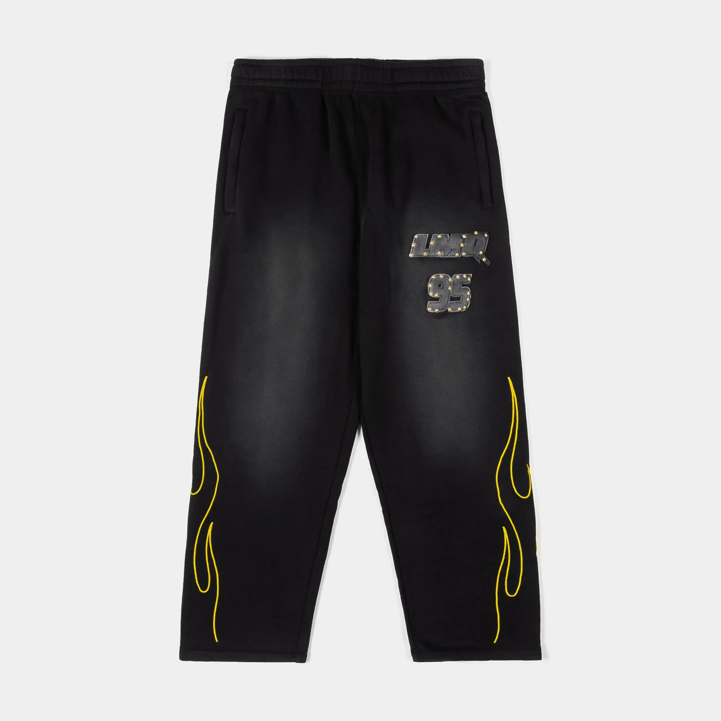 CARS X SP Disney Pixar Cars By Shoe Palace Fleece Flames Washed Mens Sweatpants (Black/Yellow)